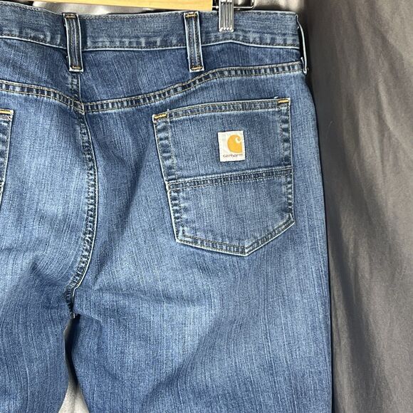 Carhartt Rugged Flex Jeans Men’s 40x30 Relaxed Fit 5 Pocket Coldwater Blue Chore - Picture 7 of 13